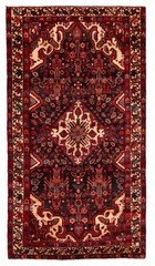 Vintage Black, Red Traditional 4’3″ x 7’10” Hand-Knotted Oriental Wool Area Rug