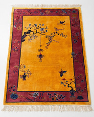 Handmade Chinese Art Deco Rug Wool Oriental Area Rug Vintage Luxury