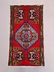 Small Vintage Turkish Rug 95×55 cm, Short Runner, Tribal, Shabby Chic
