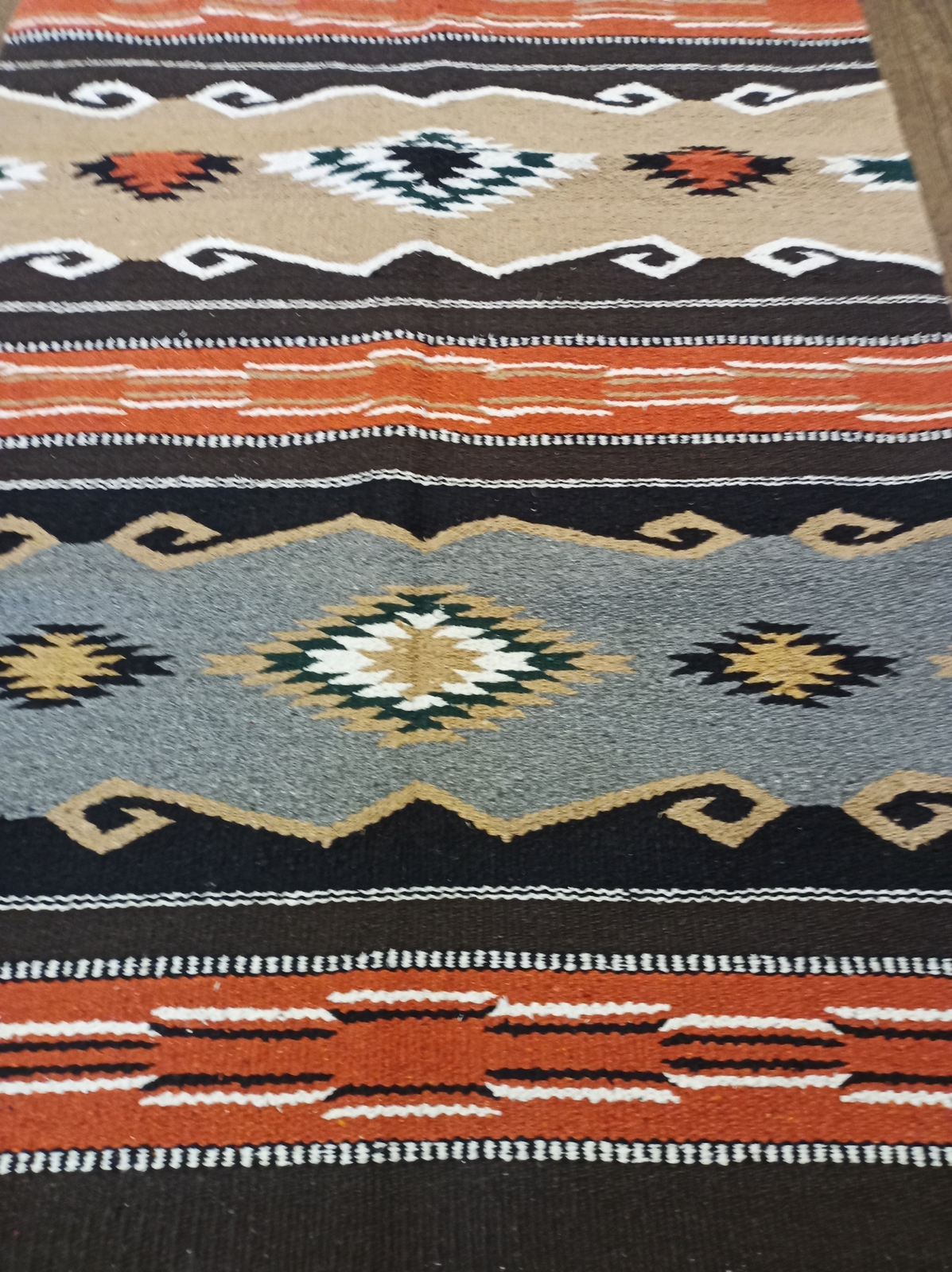 Handwoven Southwest Design Acrylic Rug; 4' X 6' gallery