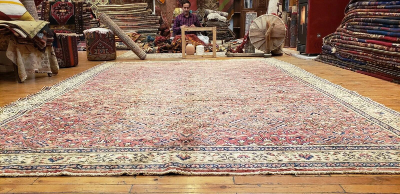 8x11ft Living Room Rug from Turkey 8x11ft Handknotted Turkish Hereke Red Carpet gallery