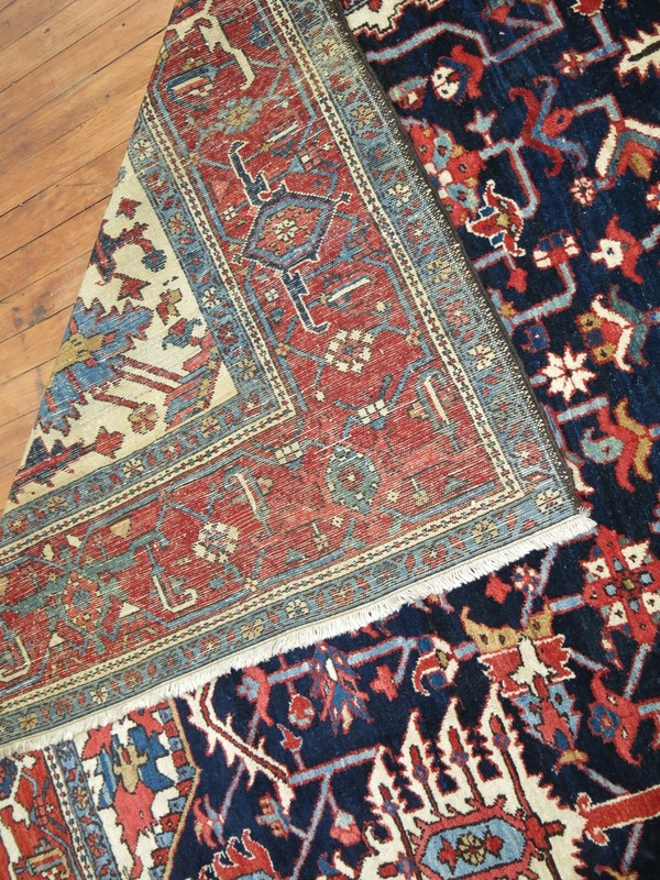 Antique Navy Karajeh Rug 9'x11'3'' gallery