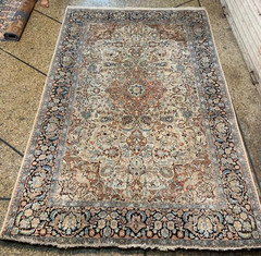COLLECTORS’ ITEM Vintage Pure Natural Silk Super Fine Quality Hereke Carpet