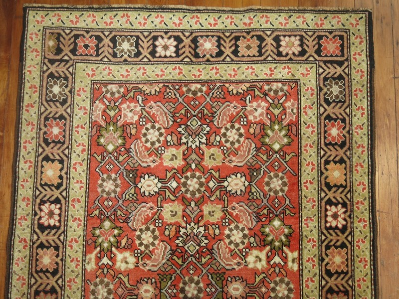 Antique Caucasian Karabagh Rug Runner Gallery Size 3'6''x13'2'' gallery