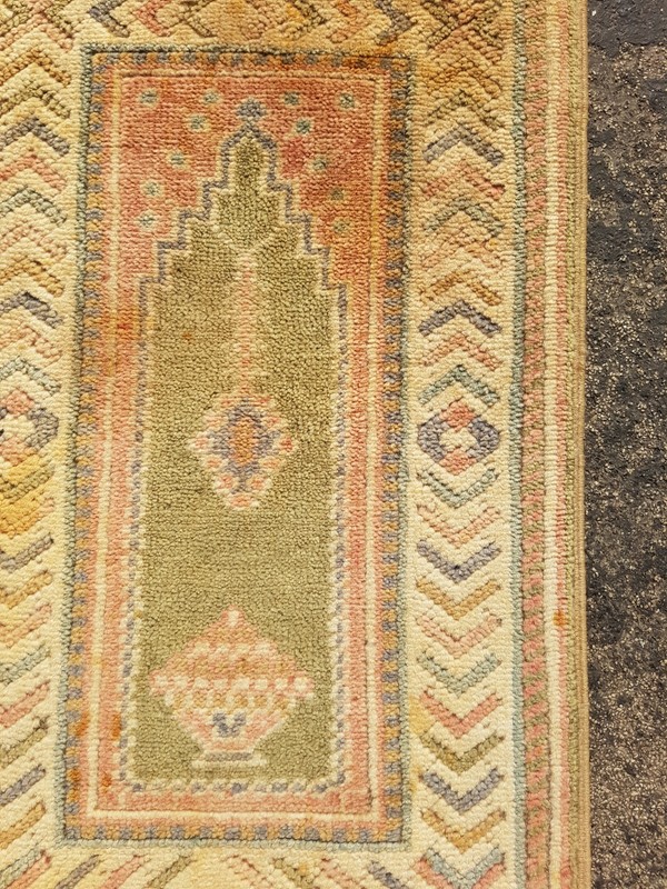 Vintage Hand Made Traditional Rug Epic Oriental Wool Multicolor Carpet 52x32 cm gallery