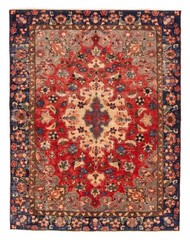 Vintage Hand-Knotted Area Rug 4’8″ x 6’0″ Traditional Oriental Wool Carpet