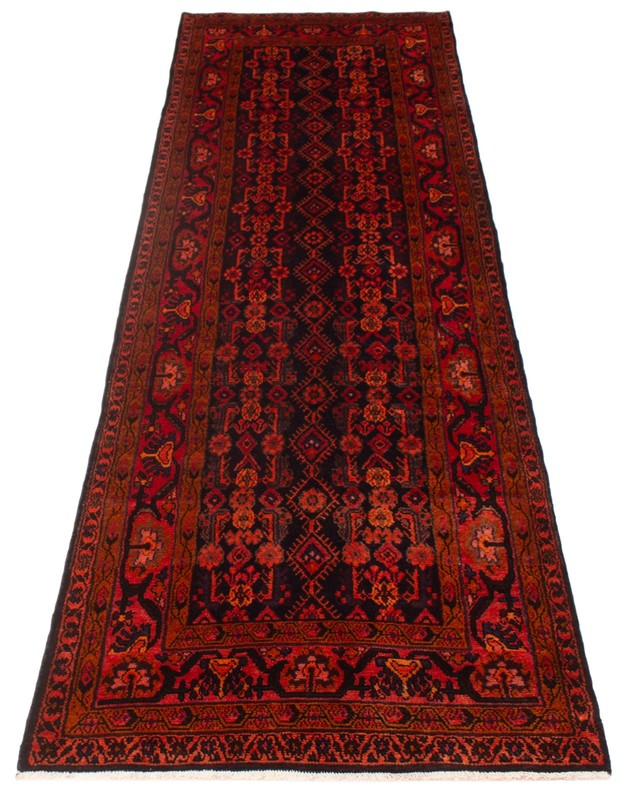 Vintage Hand-knotted Runner Rug 3'10" x 13'9" Traditional Oriental Wool Carpet gallery