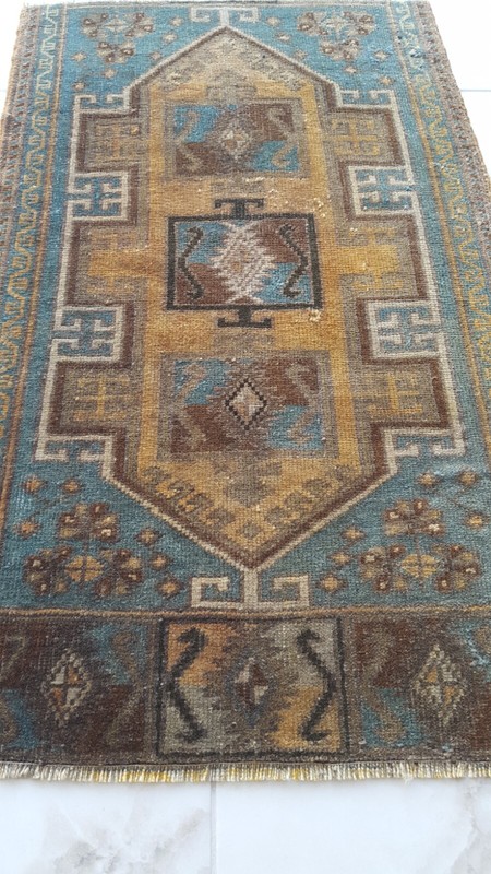 Rare Unique Geometric Pattern Antique Rug, Traditional Special Quality Rug XXXXX gallery