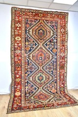FABULOUS 1880’S CAUCASIAN AKSTAFA SHIRVAN RUG ***WWS*** WORL WIDE SHIPPING kazak