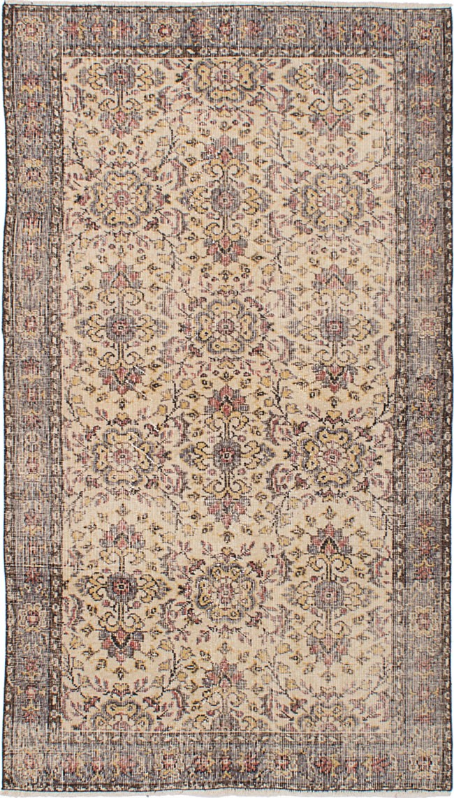 Vintage 3'10" x 6'8" Traditional Hand Knotted Vegetable Dye Wool Area Rug gallery