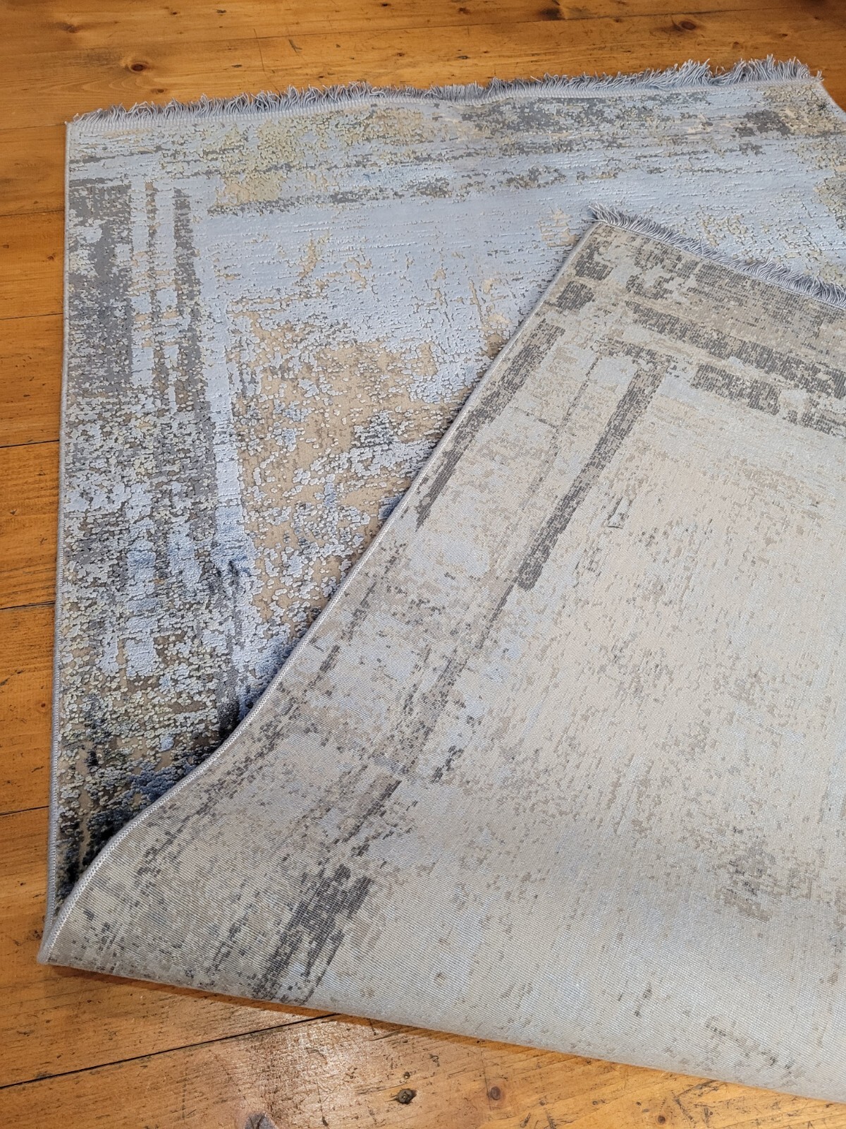 Silk Rug, Modal Silk Rug, Modern Rug, Turkish Silk Rug 31" x 59", 80x150cm gallery