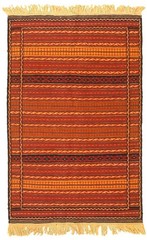 Vintage Hand Woven Area Rug 3’3″ x 5’1″ Traditional Wool Oriental Carpet