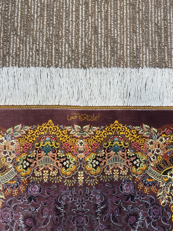 100% Silk Handmade Oriental Medallion Rug 3x5 Ft Floral Persi,ian Quum Carpet gallery