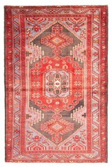 Vintage 4’3″ x 6’8″ Traditional Hand Knotted Vegetable Dye Wool Area Rug
