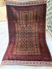 3×5 Tan Antique Baluchi Afghan Kilim Rug Handwoven Wool Tribal Nursery Nomadic