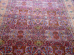 Phenomenal Antique 1880s Kermann Lavarr Hand Knotted Wool Rug Unique 8’10″x13’9″
