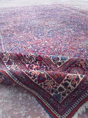 1800’s Authentic Oriental Mashadan bidjar in full pile all over10’x 14′ gorgeous