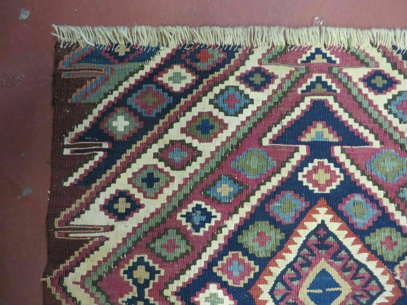 2' 1" X 4' 4" Antique Handmade Bagface Kilim Shirvan Caucasian Wool Rug Nice gallery