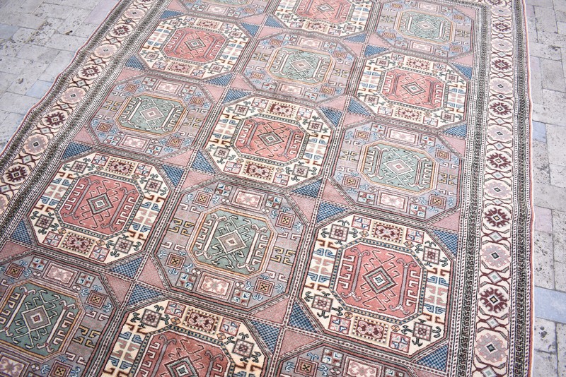 Turkish Rug 77''x115'' Bunyan Carpet Vintage 196x294cm Oriental Decor Rug 6x9 gallery