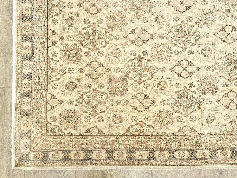 Mid Century Modern Large Turkish Rug-Vintage Hand Knotted Oushak Rug-6.7x9.8 ft gallery