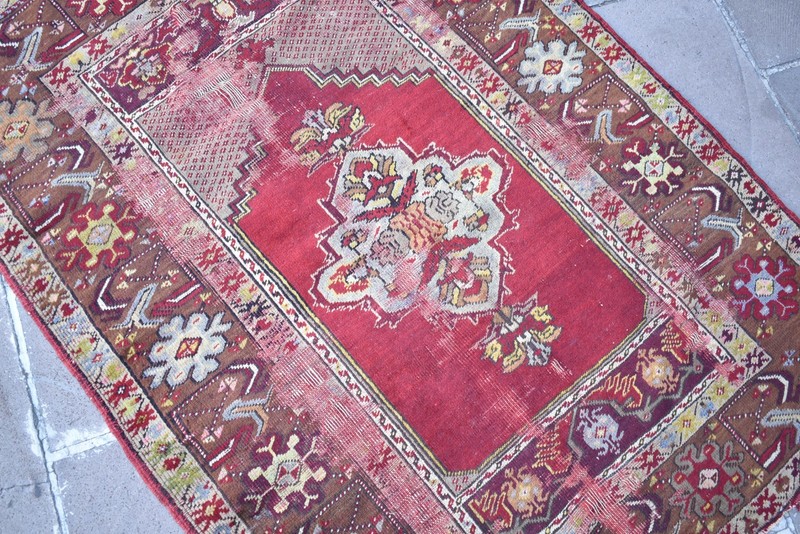 Antique Turkish Rug 39'' x 57'' Collector's Item Prayer Rug Kirsehir Wool Rug gallery