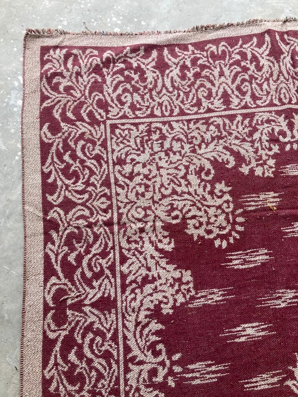 Vintage Traditional Handmade South Asian Floral motif Kilim Floor Rug 267x176 cm gallery