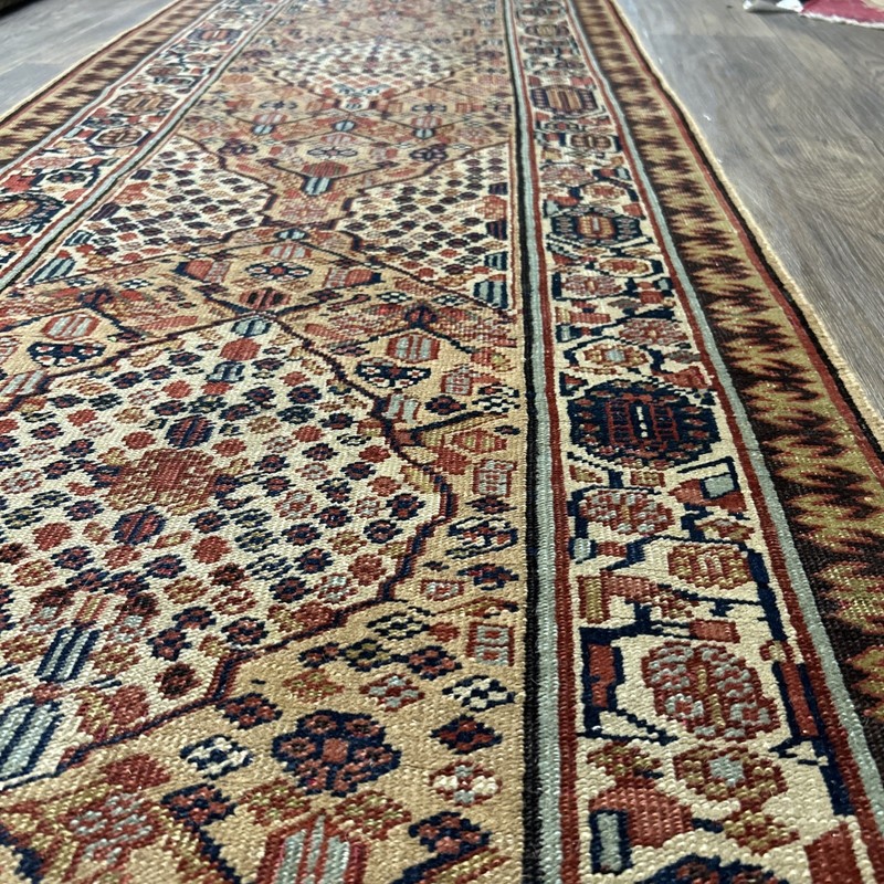 2x13 ft Antique Oriental Runner Rug handknotted Vintage CAUCASIAN Bijar design gallery