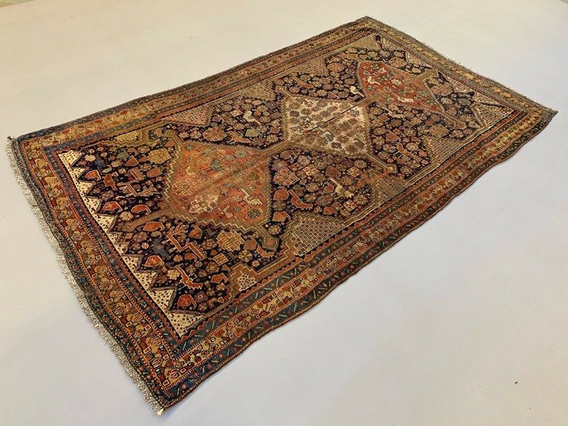 Antique Tribal Qashqai Rug 275x157 cm, medium, oriental Carpet truly Shabby Chic gallery