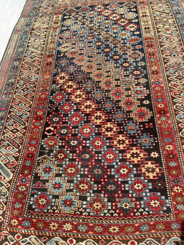 ANTIQUE 19th CENTURY TRIBAL CAUCASIAN CH CHI ORIENTAL RUG SIZE 4' 2x 6'1 gallery