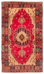 Vintage Hand-Knotted Area Rug 3’1″ x 5’3″ Traditional Oriental Wool Carpet