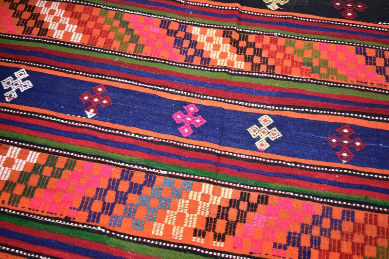 Turkish Kilim Rug 5x10 Size Handwoven Sivas Wool Multi Color Cicim 172x324cm gallery