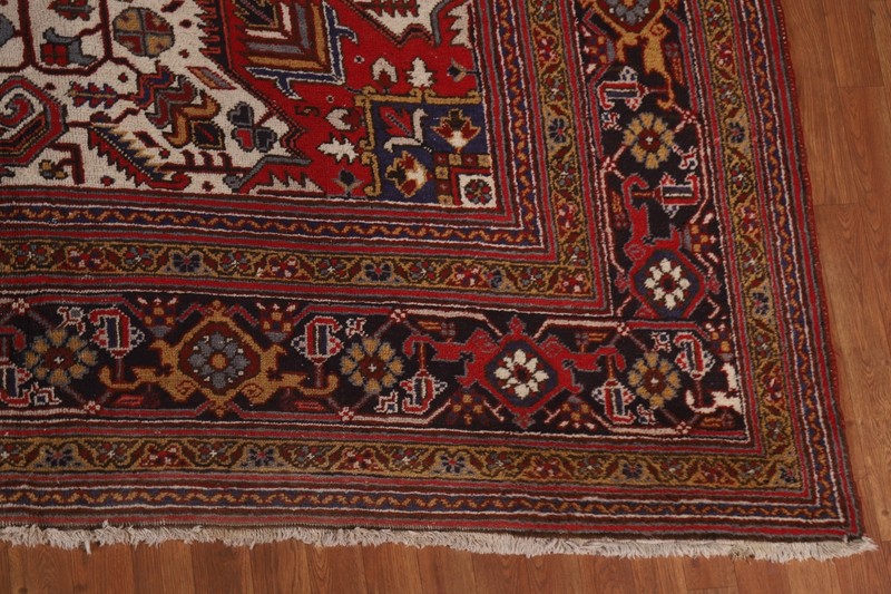 Antique Vegetable Dye Geometric Heriz Handmade 13x23 Oversize Area Rug gallery
