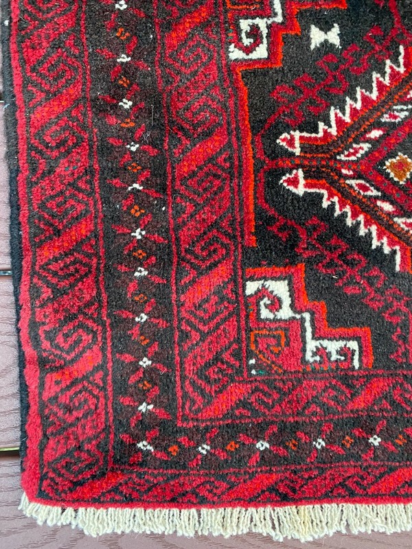Fine Quality Handmade Afghan Tribal Geometric Accent Rug 4x7 Natural Dyes & Wool gallery
