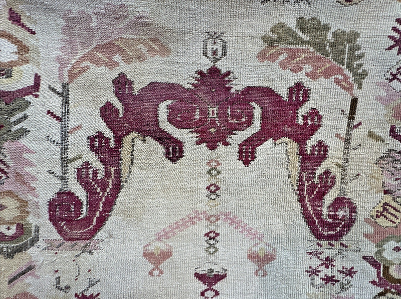 Auth: 19th C Ghiordes Turkish Rug RARE Ottoman Collectors Pc 4x6 NR gallery