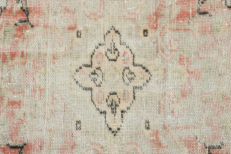 turkish rug 4x8 ft, hand-knotted vintage area rug, muted oushak rug,363 gallery