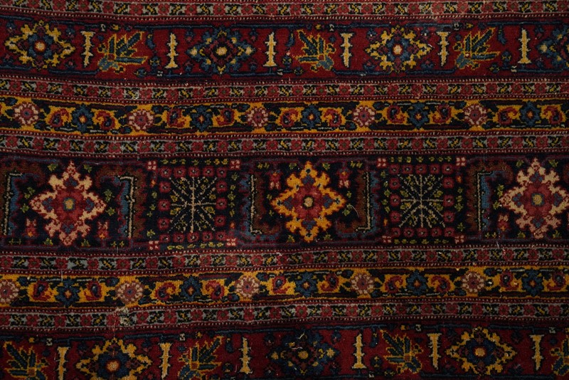 Pre-1900 Vegetable Dye Wool Hand-knotted Palace Size Rug Antique Carpet 12x16 gallery