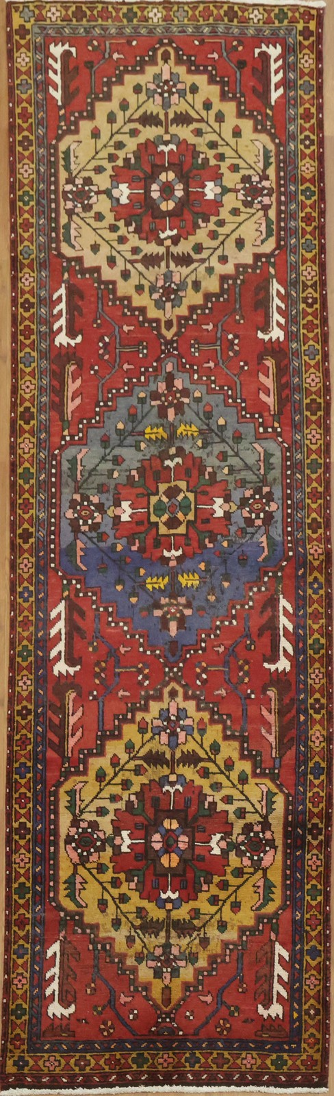 Geometric Handmade 10 ft Runner Rug 3x10 Wool Hand-knotted Home Decor Carpet gallery