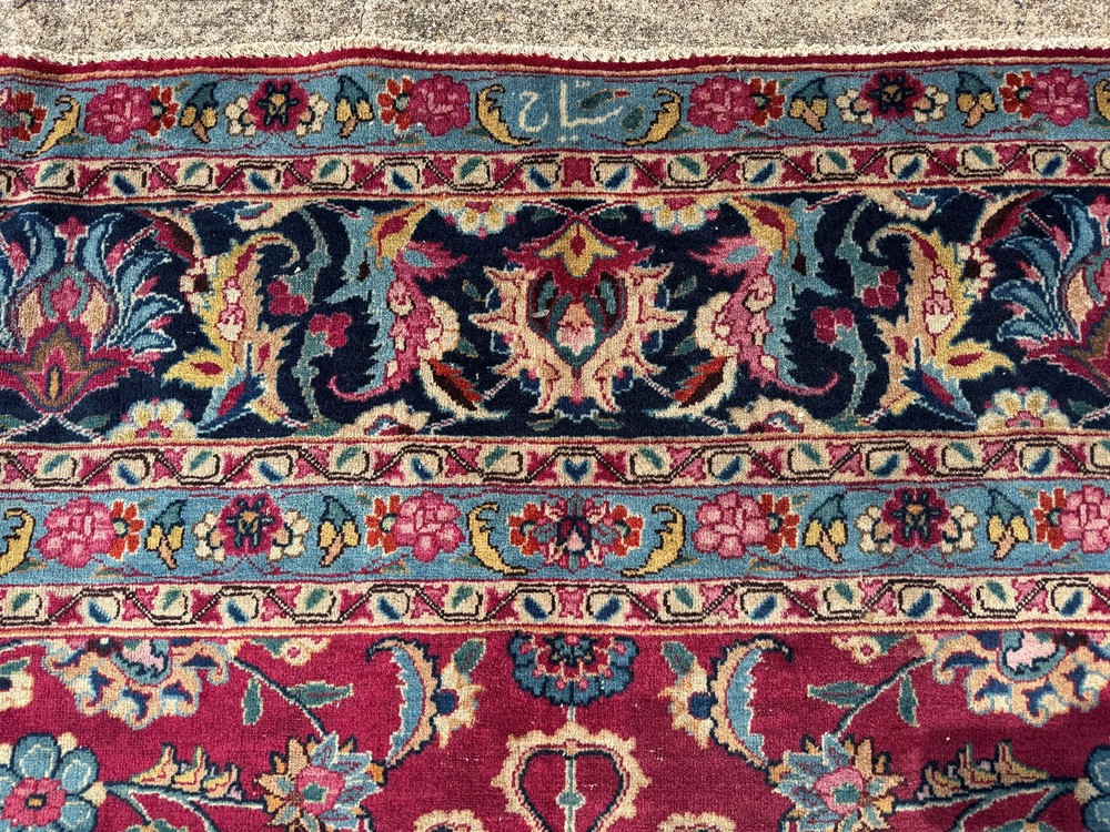 9x12 COLORFUL ANTIQUE RUG SIGNED VINTAGE ORIENTAL handmade hand-woven fine old