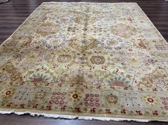 Indo Per’sian Rug 8×10, Indian Rug, Soft Wool Rug, Oushak Style Rug Handmade Rug