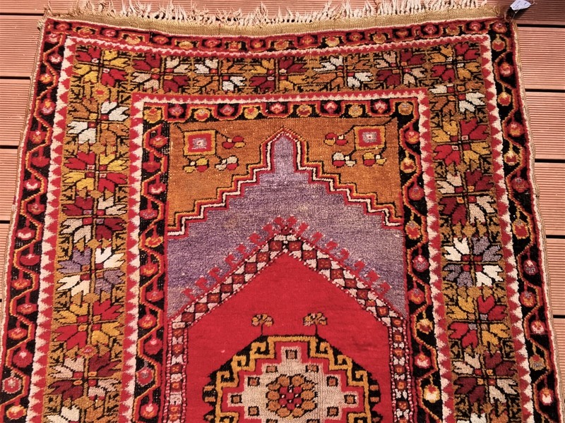 Antique, splendid prayer rug, Anatolia around 1920, 66 x 42 in. gallery