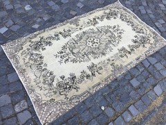 Home Decor Rug, Turkish Vintage Rug, Boho Decor Rug, Oushak Kilim Rug, 6 x 3 ft