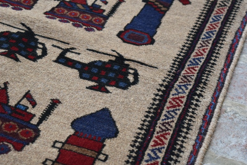 2'8 x 4'7 ft Handmade vintage afghan tribal shindand war area rug, 3x5 wool rug gallery