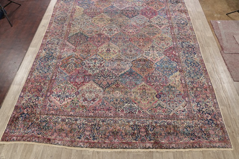 Pre-1900 Antique Vegetable Dye Area Rug 11x22 Oriental Large Wool Carpet gallery