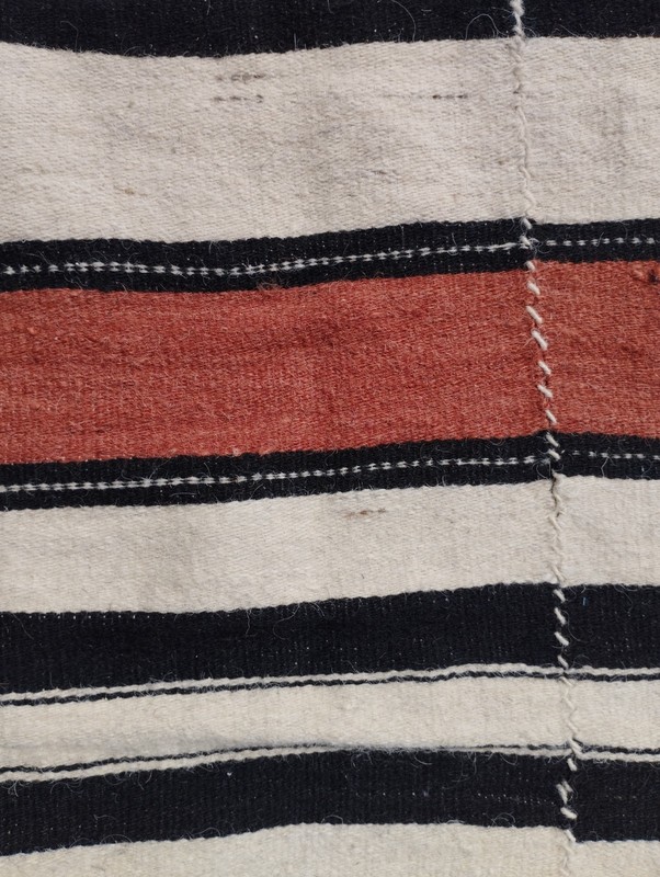 Vintage Handmade African Fulani Striped Wool Kilim Runner Rug 223x64 cm gallery