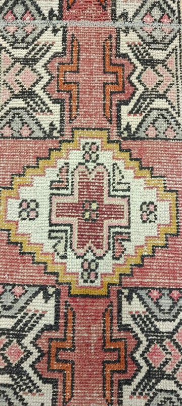 Red Turkish Vintage Runner, 1.5x5.6ft, Antique Handmade Runner, Unique Runner gallery