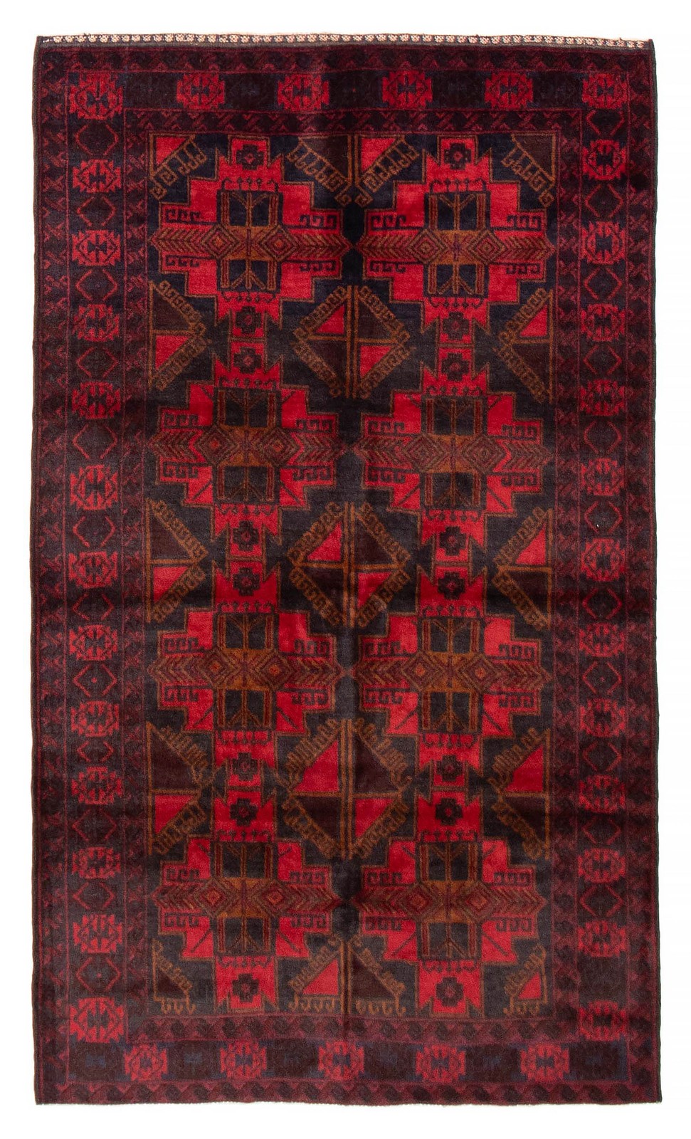 Vintage 3'10" x 6'7" Traditional Hand Knotted Vegetable Dye Wool Area Rug gallery