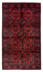 Vintage 3’10” x 6’7″ Traditional Hand Knotted Vegetable Dye Wool Area Rug