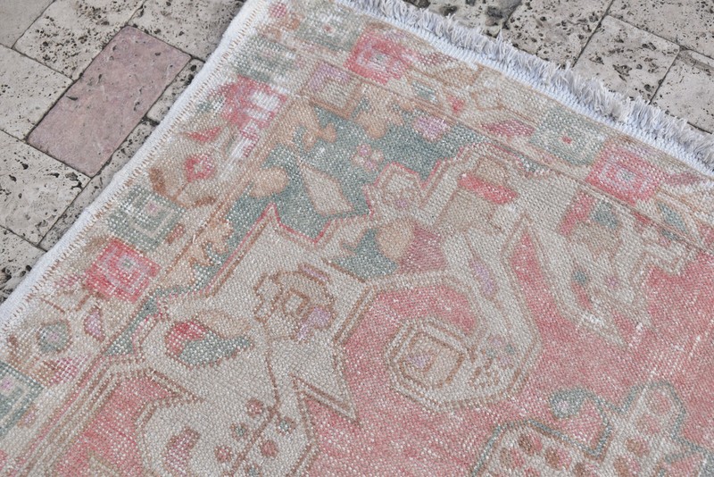 Turkish Rug 53''x84'' Oushak Light Color Medallion Pattern Carpet 135x215cm gallery