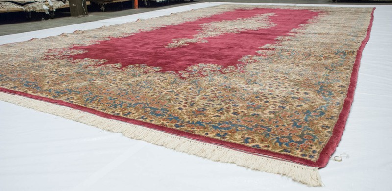 RRA 12x24 Authentic Oriental Carpet Traditional Design Rose Red Rug 12185 gallery