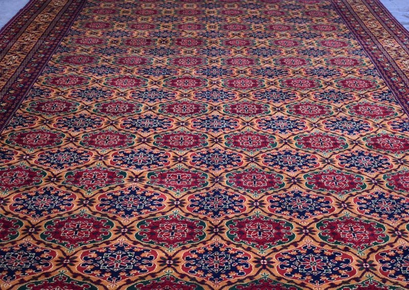Palace Size Large Afghan Geometric Rug 10x16 ft High Quality Turkmen Wool Carpet gallery